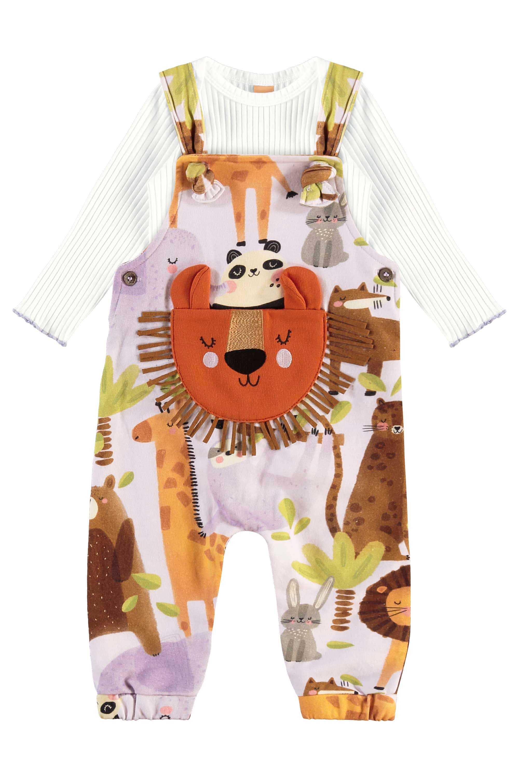 Conjunto Safári Encantado para Bebê Menina (Off White) Três e Já - Imagem 6
